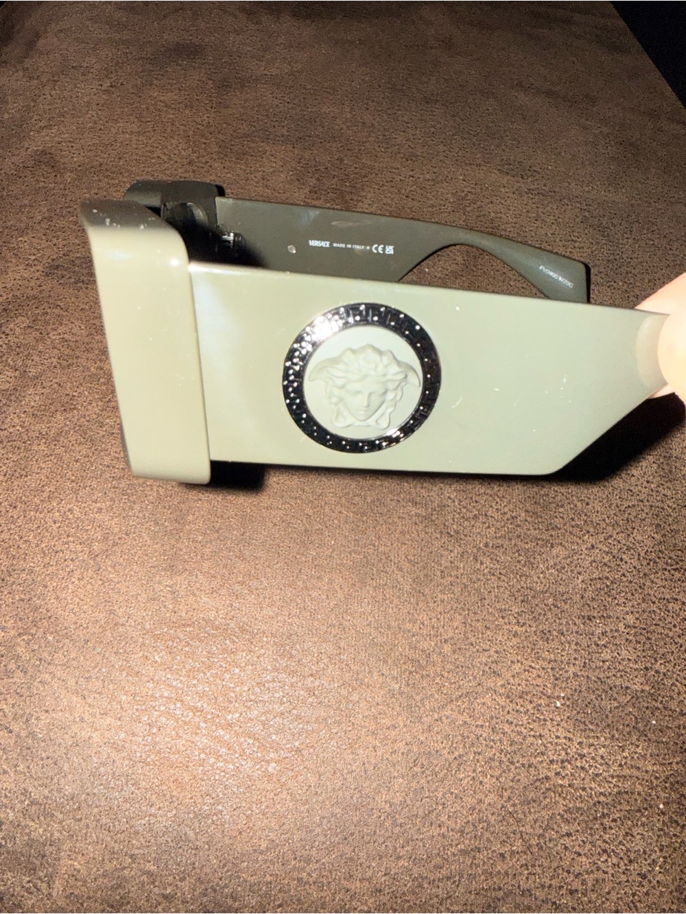 Versace Olive Green Medusa Emblem Sunglass Temple